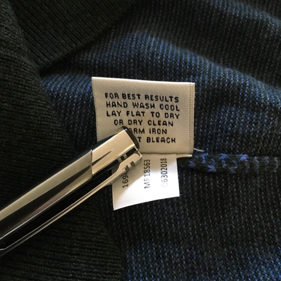 Peter Millar Striped 1/4 Zip Blue Green sweater XXL 100% Extrafine Merino Wool - Picture 11 of 14